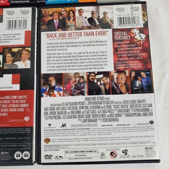 Ocean's Eleven, 12, 13 DVD Movie Bundle - Picture 8 of 8
